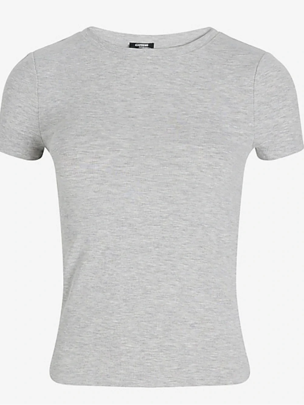 Express Essential Fitted Ribbed Tee - Picture 2 of 6